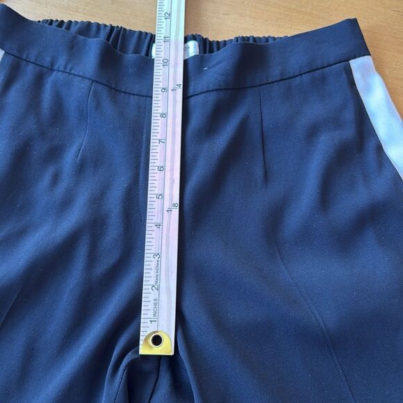 Aritzia Babaton Black Ankle Jogger Pants White Racing Stripe Tapered Size 6 - Picture 11 of 12